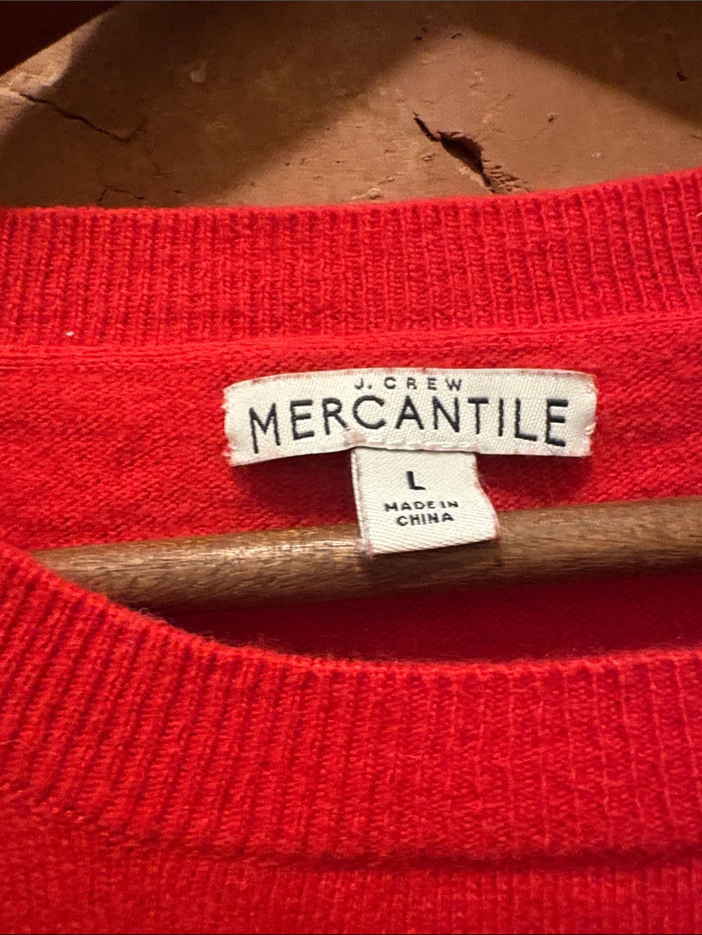 J. Crew Factory Red Crew Neck Sweater - Picture 3 of 5